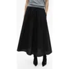 Mango Plank Midi-skirt Black In Black