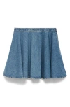 Mango Short Denim Skirt Medium Blue In Blue