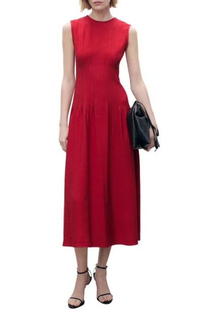 Mango Pleated Fit & Flare Dress