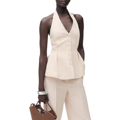 Mango Pleated Halter Vest