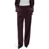 Mango Pleated Pinstripe Pants In Wine
