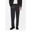 Mango Pleated Regular Fit Flannel Pants In Grey