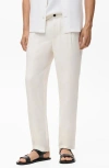 Mango Pleated Straight Fit Pants In Neutral