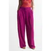 Mango Pleat Detail Trousers Fuchsia In Pink