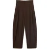 Mango Pleated Straight Leg Pants In Brown