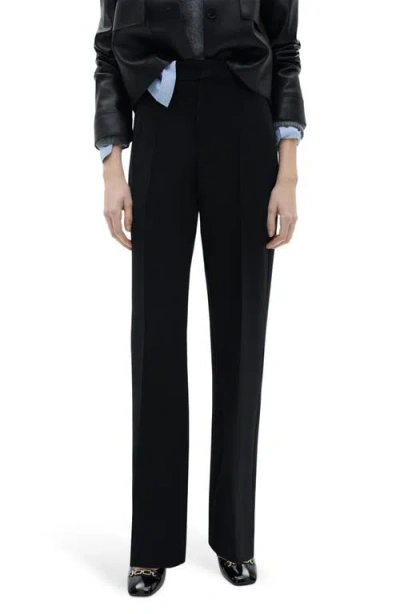 MANGO MANGO PLEATED STRAIGHT LEG PANTS