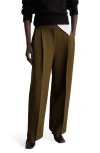 Mango Women's Straight-fit Pleated Pants In Khaki Green