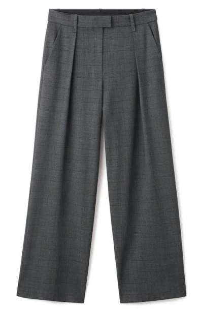 Mango Pleated Straight Leg Pants In Multi