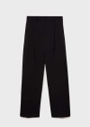 Mango Straight Leg Slouchy Tailored Pants In Black In Black