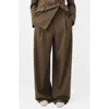 Mango Women's Pleated Straight-leg Suit Pants In Brown