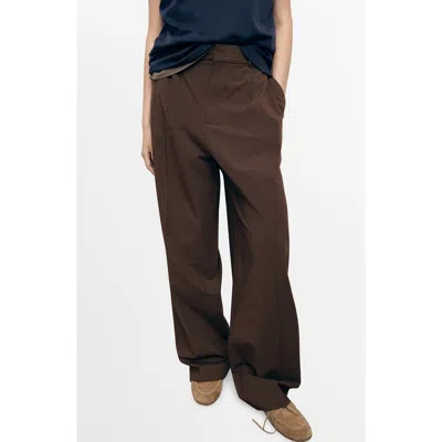 MANGO MANGO PLEATED WIDE LEG PANTS