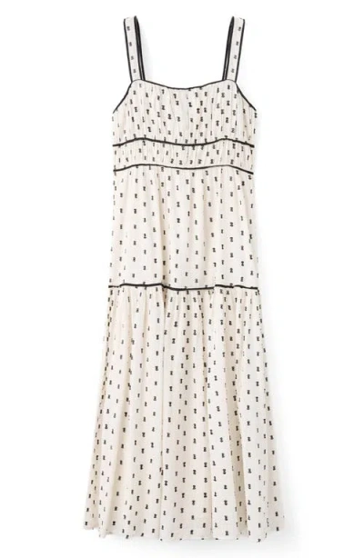 MANGO MANGO PLUMETI SLEEVELESS COTTON BLEND MIDI DRESS