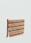Mango Pochette Natural Materials Dark Navy In Dark Navy