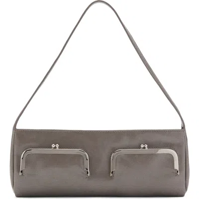 Mango Pochette Pocket Shoulder Bag In Gray