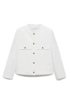 Mango Pocket Blazer In White