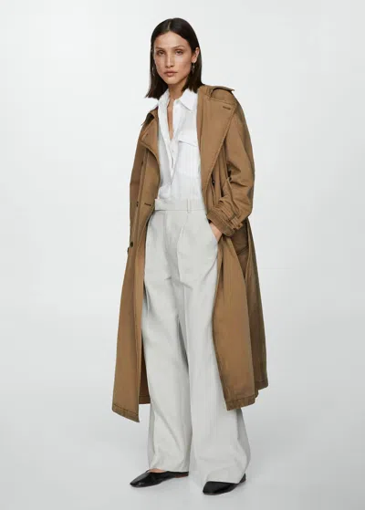 Mango Pocket Linen Shirt White