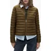 Mango Pocket Quilted Jacket In Green