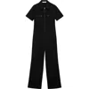 Mango Pocket Wide Leg Jumpsuit In Black
