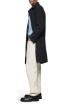 Mango Pocketed Wool Blend Coat In Charcoal