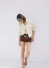 Mango Pockets Denim Jacket In Ecru