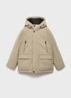 Mango Anorak Olive Green In Brown