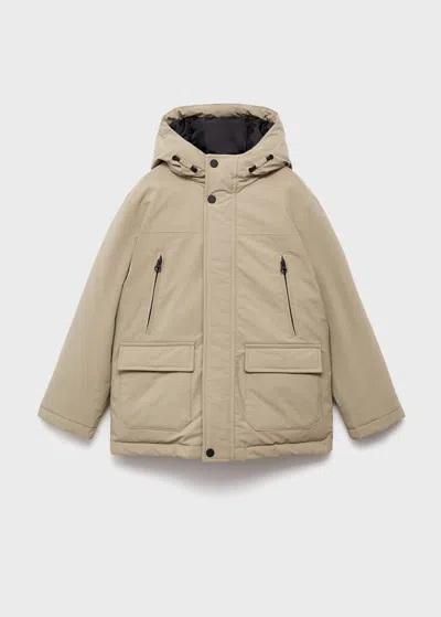 Mango Kids' Anorak Olive Green In Brown