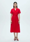 Mango Robe Chemisier Poches Rouge - Femme - L -  In Rouge