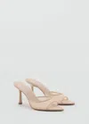 Mango Pointed Toe Sandal In Neutral