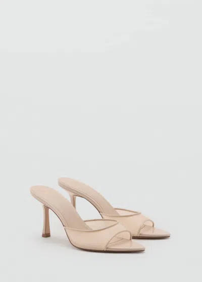MANGO SANDALES POINTUES À TALON BEIGE - FEMME - 38 - MANGO