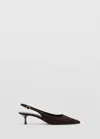 Mango Pointed Kitten-heel Shoes In Multi