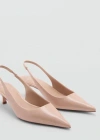 MANGO POINTED TOE HEEL SHOES NUDE