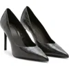 Mango Pointed Toe Pump In Light Heather Grey