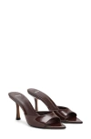 Mango Pointed Toe Slide Sandal In Brown