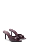 Mango Pointed Toe Slide Sandal In Burgundy