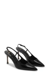 Mango Pointed Toe Slingback Pump In Black