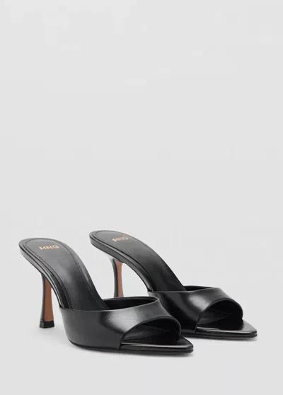 Mango Pointed-heel Sandals In Black