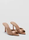 Mango Pointed-heel Sandals In Nude