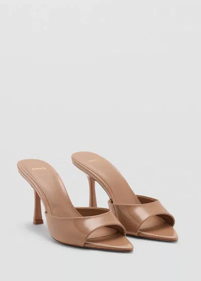 Mango Pointed-heel Sandals In Nude