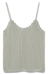 Mango Pointelle Lounge Camisole In Gray