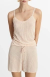 Mango Pointelle Lounge Camisole In Pink
