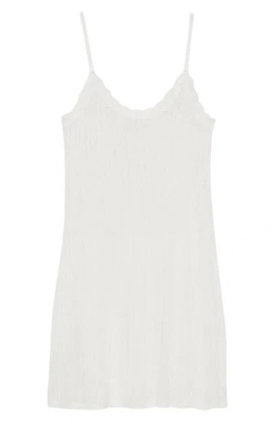 Mango Pointelle Nightgown In White