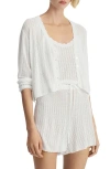 Mango Pointelle Pajama Cardigan In White