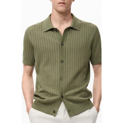 MANGO MANGO POINTELLE POLO SWEATER
