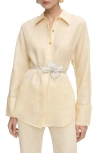 Mango Polished Button Linen Shirt