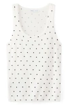 Mango Polka Dot Knit Top In White