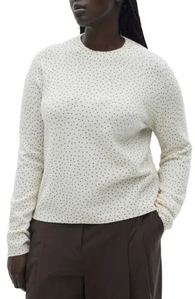 Mango Polka Dot Sweater In Neutral