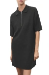 Mango Polo Dress In Black