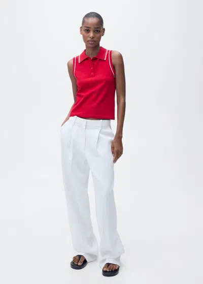 Mango Top Rouge - Femme - Xl -