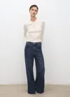 Mango Polo-neck Ribbed Sweater Ecru In Neutral