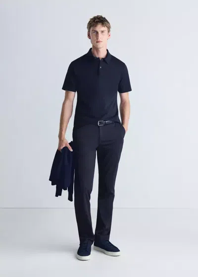 Mango Polo Slim-fit Thermolite In Brown